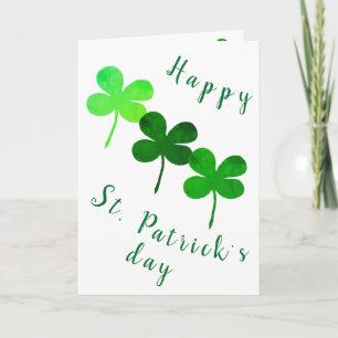 Frohen St. Patrick's Day Irischer grüner Shamrock Karte