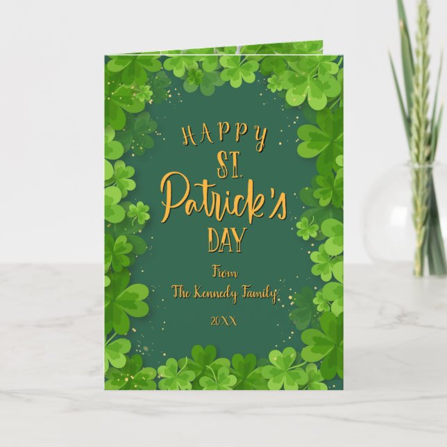 Frohen St. Patrick's Day Karte (Vorderseite)