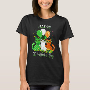 Frohen St. Patrick's Day Katzen Irland Flagge Sham T-Shirt