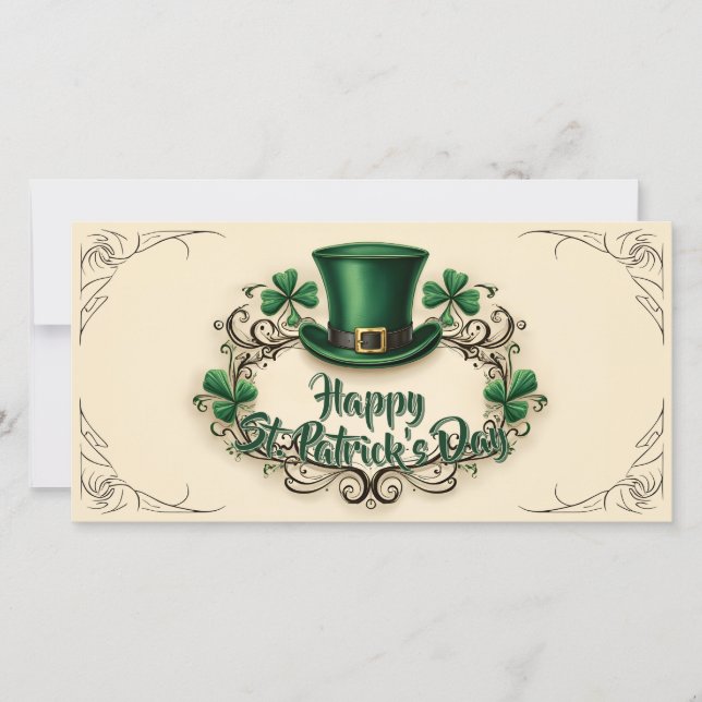 Frohen St. Patrick's Day Kleeblatt-Design (Vorderseite)