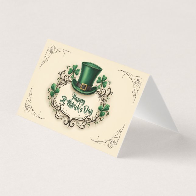 Frohen St. Patrick's Day Kleeblatt-Design (Vorderseite)