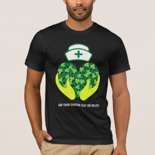 Frohen St. Patrick's Day Krankenpfleger Shamrock K T-Shirt