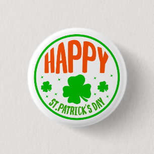 Frohen St. Patrick's Day Kreisdesign Button