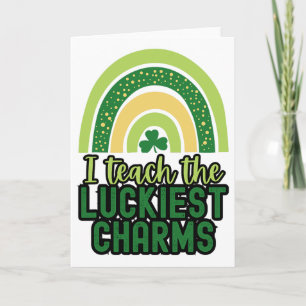 Frohen St. Patrick's Day Lehrer Schule Sankt Patri Karte