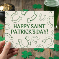 Frohen St. Patrick's Day Minimalistisches Grünes H