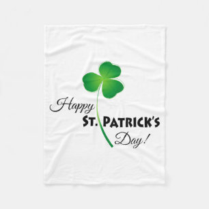 Frohen St. Patrick's Day mit Shamrock T-Shirt Fleecedecke
