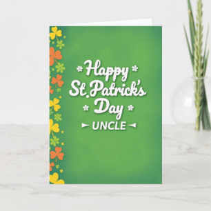 Frohen St. Patrick's Day Onkel Karte