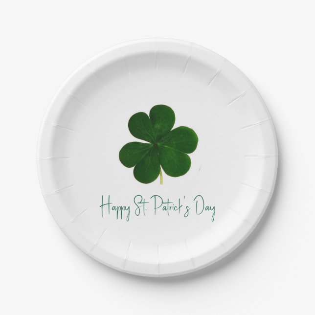 Frohen St. Patrick's Day Pappteller (Vorderseite)