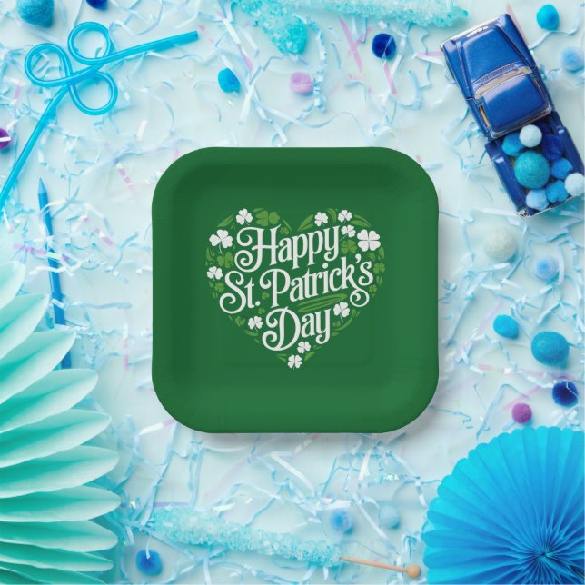 Frohen St. Patrick's Day  Pappteller (Party)