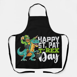 Frohen St. Patrick's Day Pat T Rex Dinosaur Schürze