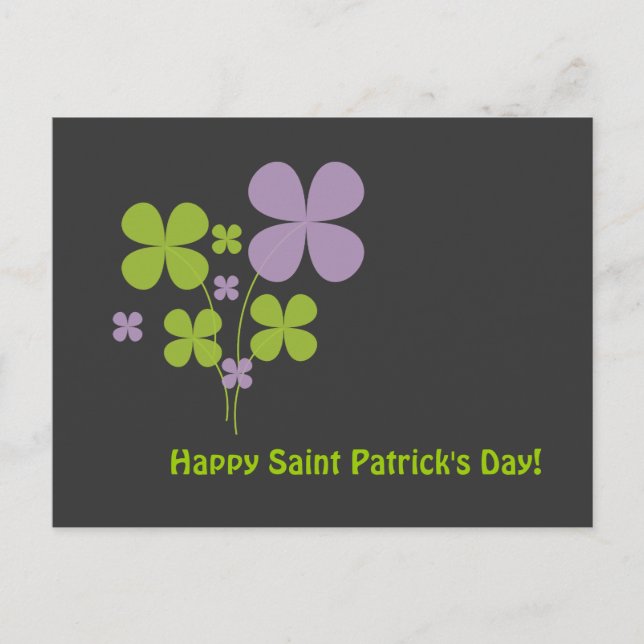 Frohen St. Patrick's Day Postkarte (Vorderseite)