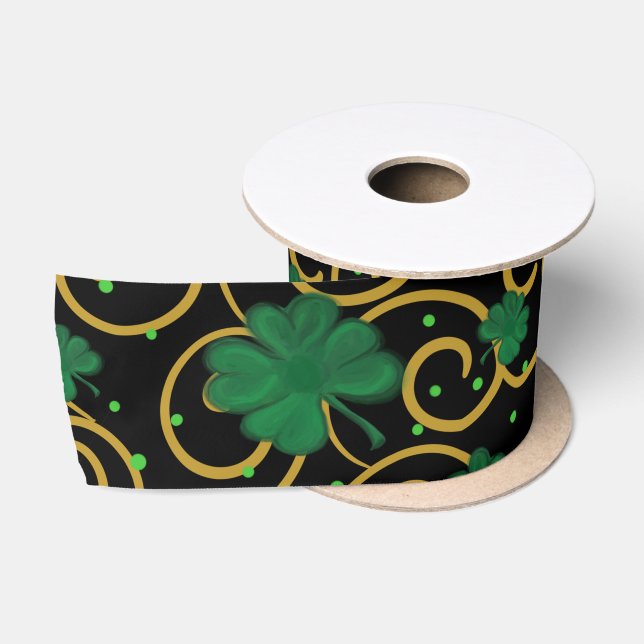 Frohen St. Patrick's Day Satinband (Spule)