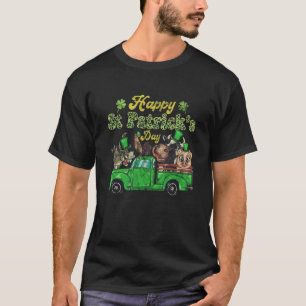 Frohen St. Patrick's Day Schwein Färse Huhn Tiere T-Shirt