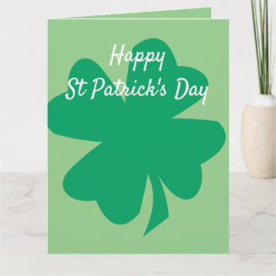 Frohen St Patrick's Day Shamrock-Blatt Irischer Br Karte