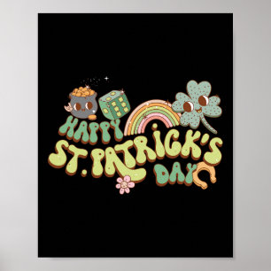 Frohen St. Patrick's Day Shamrock Klee Für Frauen Poster