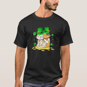 Frohen St. Patrick's Day Shamrock, Liebende Katze, T-Shirt