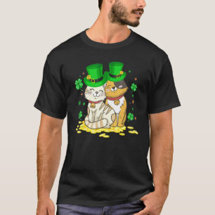 Frohen St. Patrick's Day Shamrock, Liebeskatze, Pa T-Shirt
