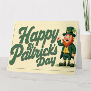 Frohen St. Patrick's Day Süßer Kobold Dankeskarte