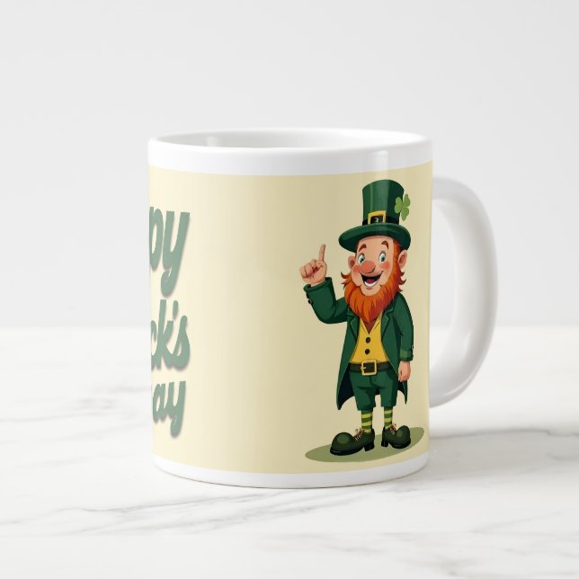 Frohen St. Patrick's Day Süßer Kobold Jumbo-Tasse (Vorderseite Rechts)