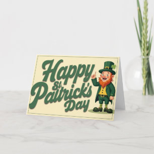 Frohen St. Patrick's Day Süßer Kobold Karte
