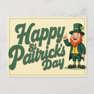 Frohen St. Patrick's Day Süßer Kobold Postkarte