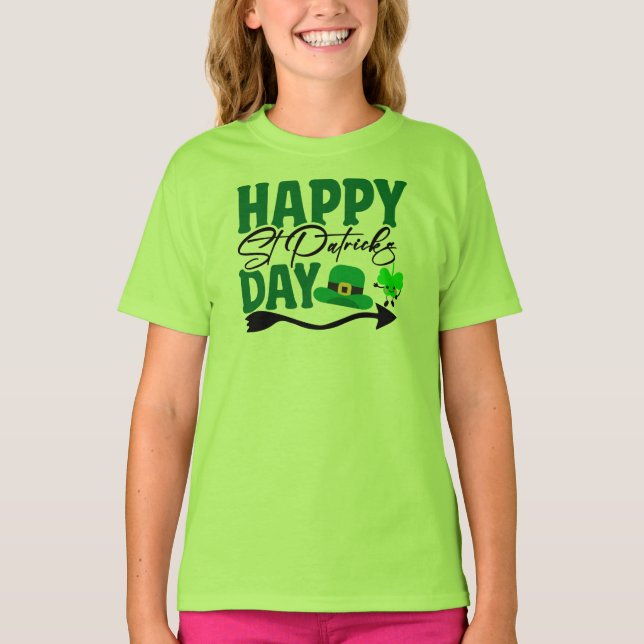 Frohen St. Patrick's Day T-Shirt (Vorderseite)