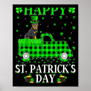 Frohen St. Patrick's Day Und Shamrock T-Shirt_1 Poster