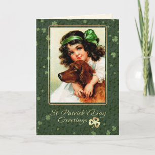 Frohen St. Patrick's Day Vintage kleines irisches  Karte