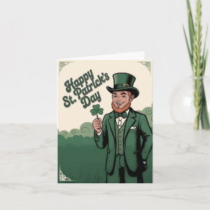 Frohen St. Patrick's Day Vintage Kobold Dankeskarte