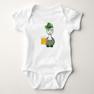 frohen St. Patricks Tag Alpaka Baby Strampler