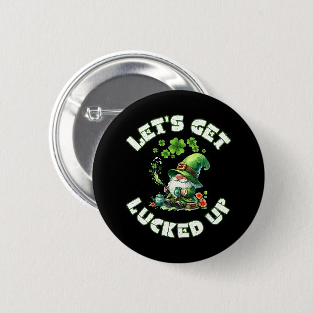Frohen St. Patricks Tag Button (Vorne & Hinten)