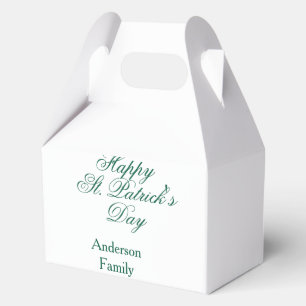 Frohen St. Patrick's Tag Familienname grün minimal Geschenkschachtel