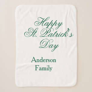 Frohen St. Patrick's Tag Familienname grün sminima Sherpadecke
