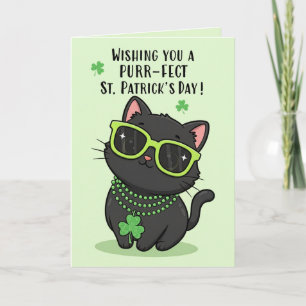 Frohen St. Patrick's Tag für jede süße Katze Feiertagskarte