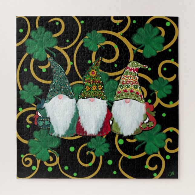 Frohen St. Patricks Tag GNOMES Puzzle (Vertikal)