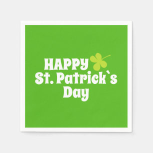 Frohen St. Patrick's Tag Grün Glücksklee Serviette