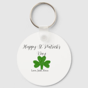 Frohen St. Patrick's Tag grüner Shamrock-Name Schlüsselanhänger