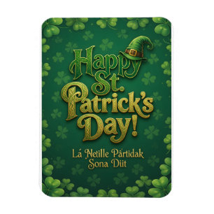 Frohen St. Patricks Tag keltischer irischer Kobold Magnet