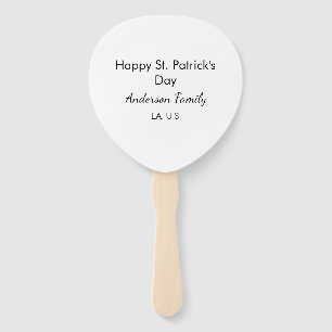 Frohen St. Patrick's Tag Namen Familien Ort einfac Fächer