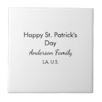 Frohen St. Patrick's Tag Namen Familienort einfach