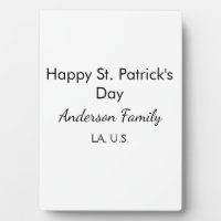 Frohen St. Patrick's Tag Namen Familienort einfach