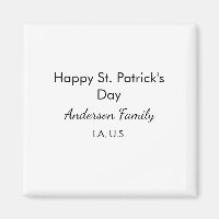 Frohen St. Patrick's Tag Namen Familienort einfach