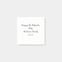 Frohen St. Patrick's Tag Namen Familienort einfach