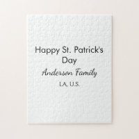 Frohen St. Patrick's Tag Namen Familienort einfach