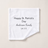 Frohen St. Patrick's Tag Namen Familienort einfach