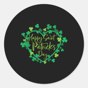 Frohen St. Patricks Tag Shamrock Irischer Heiliger Runder Aufkleber