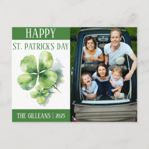 Frohen St. Patricks Tag Shamrocks Familie 1 Foto Feiertagspostkarte