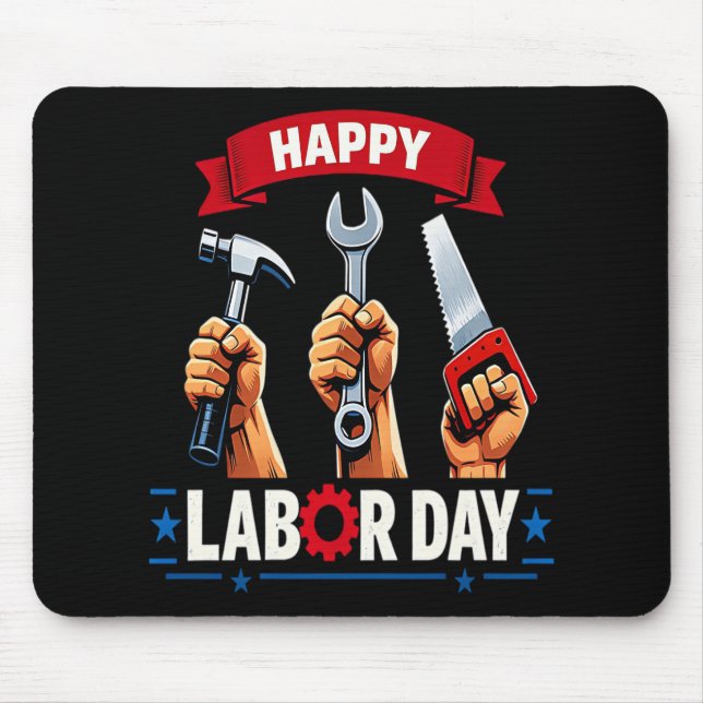 Frohen Tag der Arbeit Mousepad (Vorne)