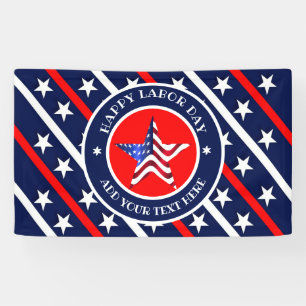 Frohen Tag der Arbeit Sterne und Streifen Amerika- Banner