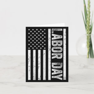 Frohen Tag der Arbeit Vintage Amerikanische Flagge Karte